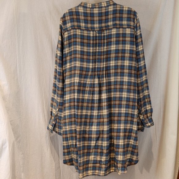 Wrangler Plaid Mini Dress Western Country Equestrian Line Dance Dress Blue Brown - Picture 6 of 10